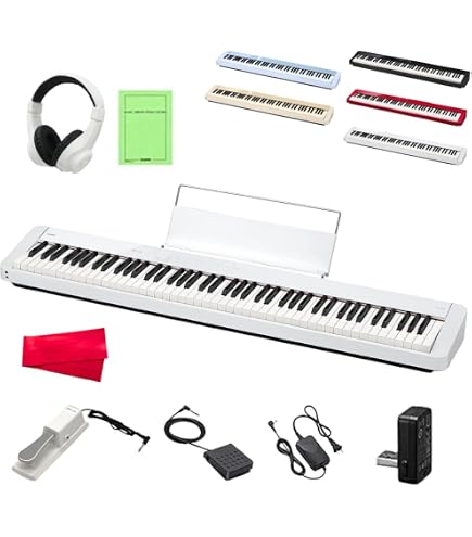 Amazon | CASIO PX-S1100 WE ホワイト 電子ピアノ 88鍵盤 ヘッドホン